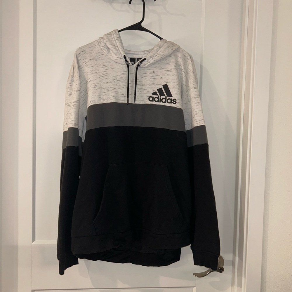Adidas Black and Gray Hoodie